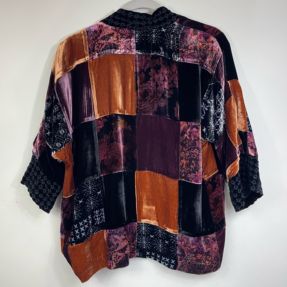 Johnny Was Multicolor Velvet Patchwork Cropped Ki… - image 4